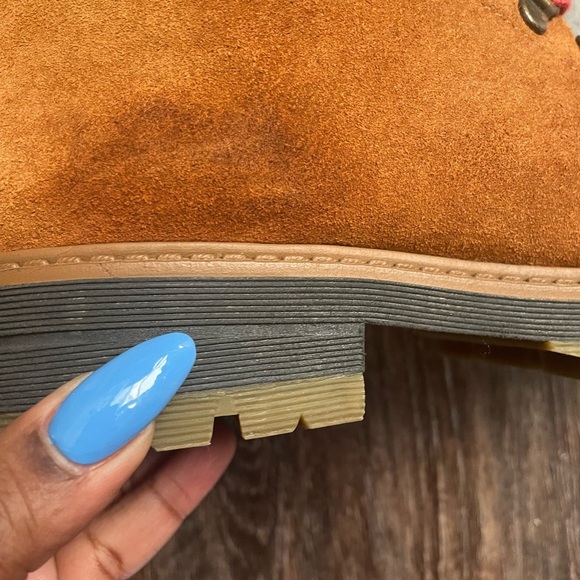 Avellini Suede Hiking Boots With Genuine Shearling Lining Made In Spain sz39/us8 - Picture 4 of 5